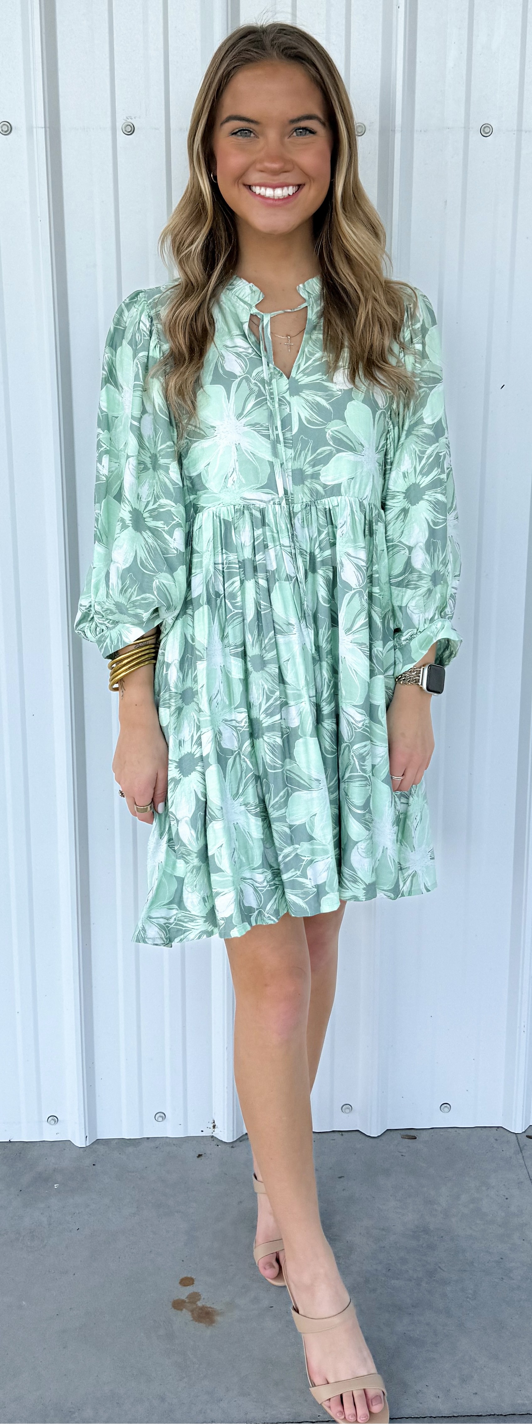 FLORAL PEASANT DRESS