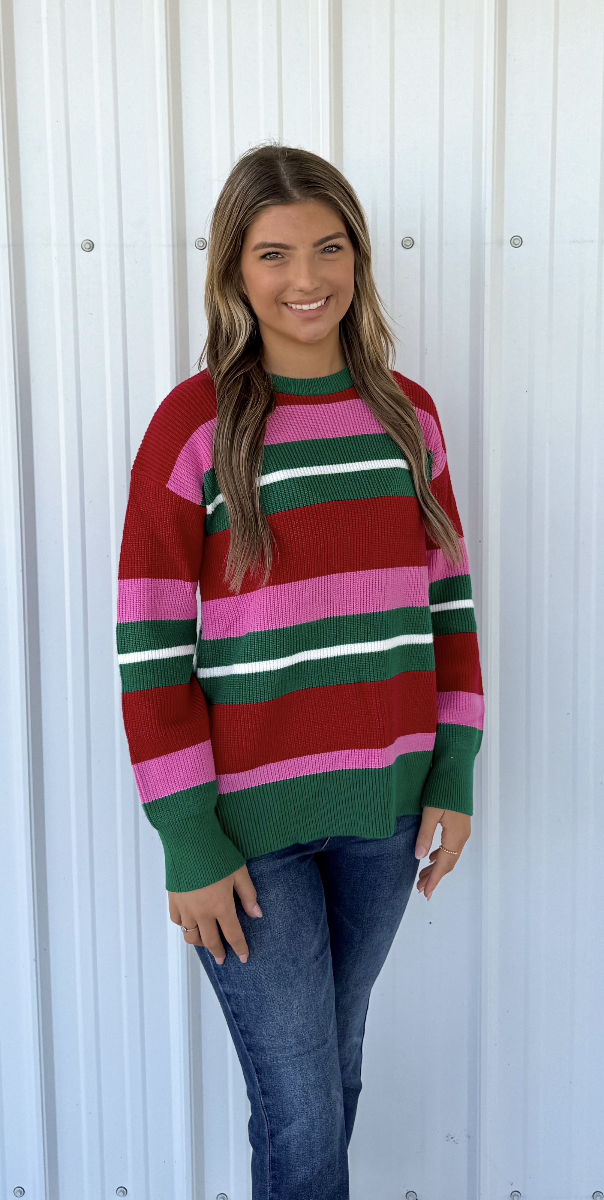 HOLIDAY STRIPES SWEATER