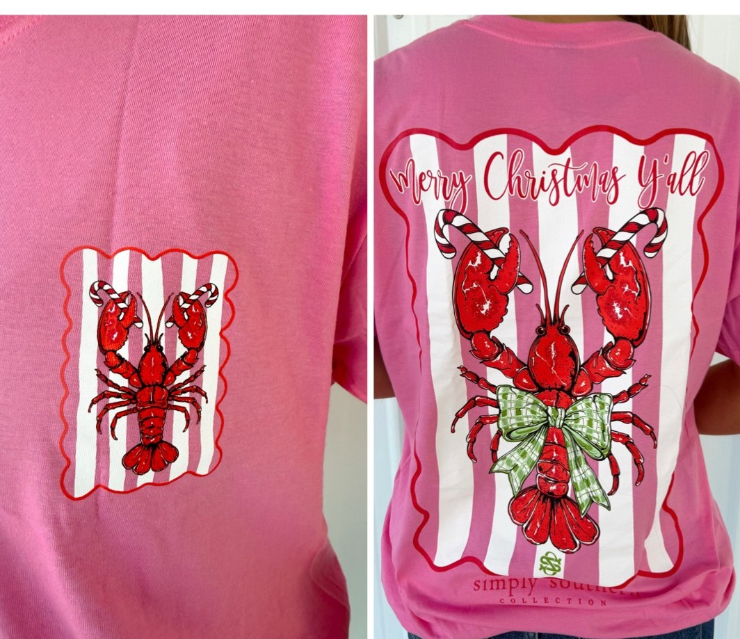 YTH XMAS LOBSTER CANDY TEE
