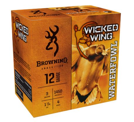BROWNING WICKED WING 12GA 3" 4SHOT 25 ROUNDS