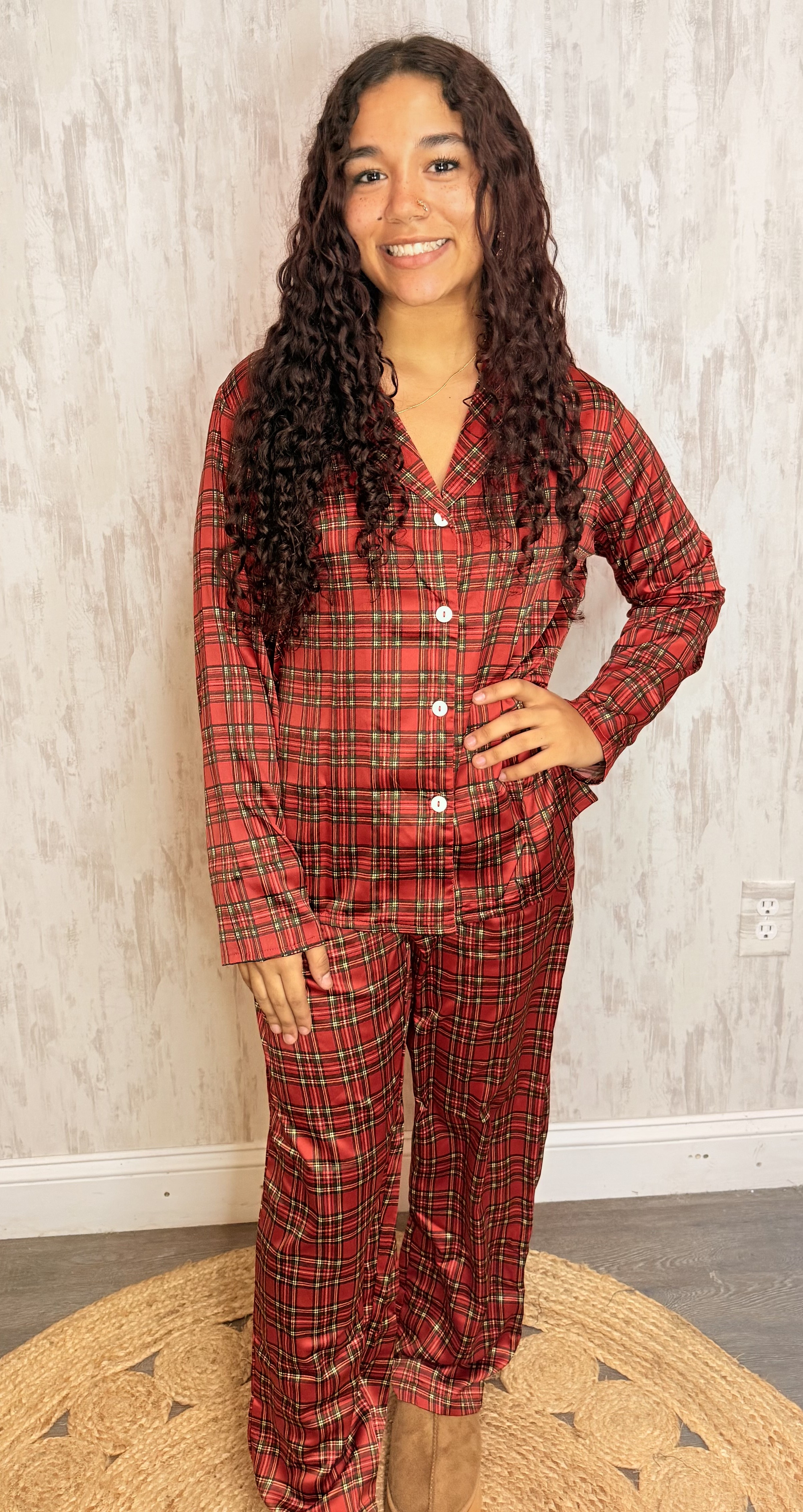 IN FOR WINTER STAIN PJ SET