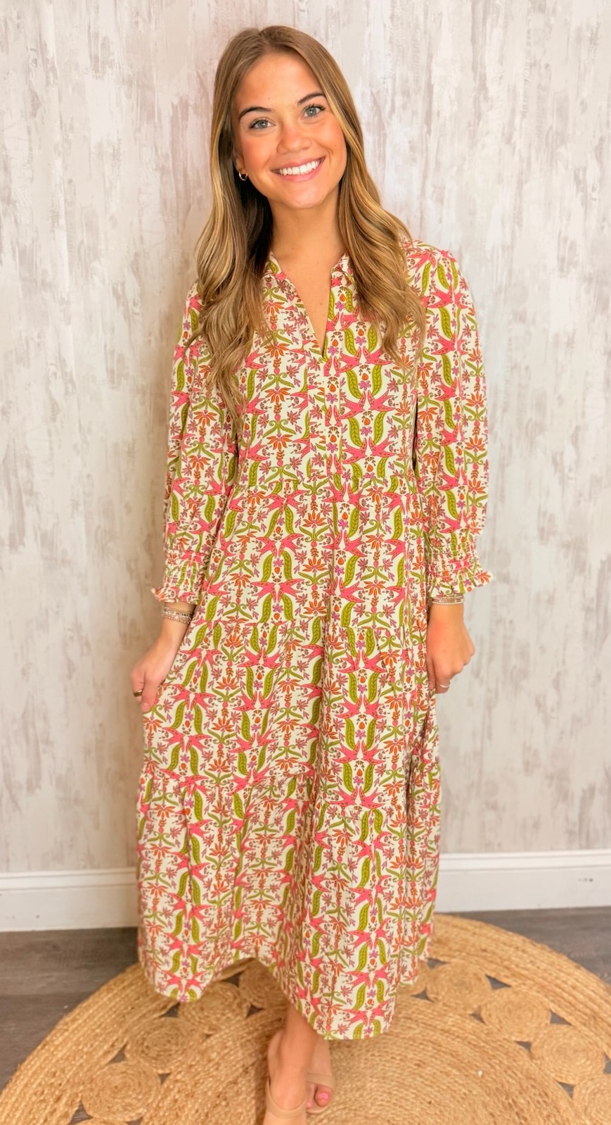 GOSSEMAR CORAL WINGS DRESS