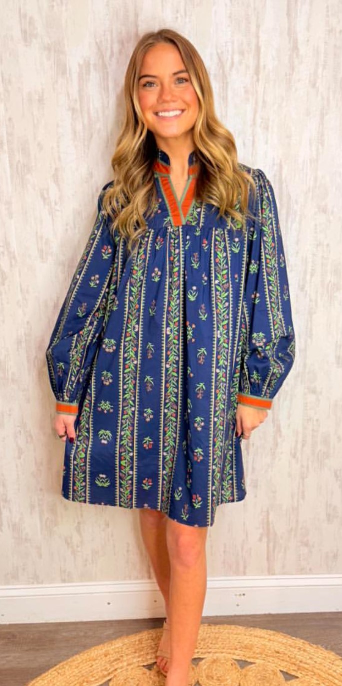 LS FLORAL POCKET DRESS