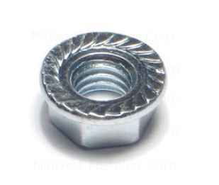 ZINC SERRATED LOCK NUT 3/8-16