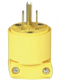 YELLOW VINYL ELEC PLUG 15A 125V