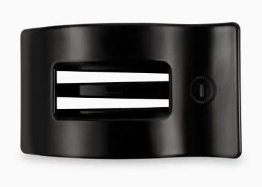 FLAT REC MED JET BLACK HAIR CLIP