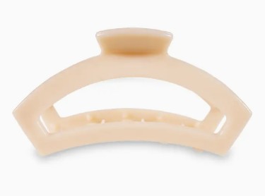 ALMOND BEIGE LG OPEN HAIR CLIP