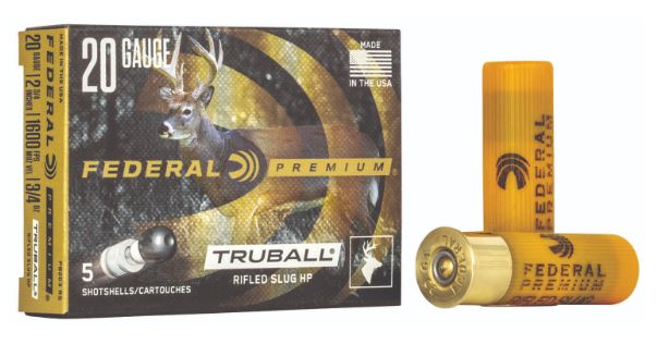 FEDERAL TRUBALL SLUG 20GA 5 ROUNDS