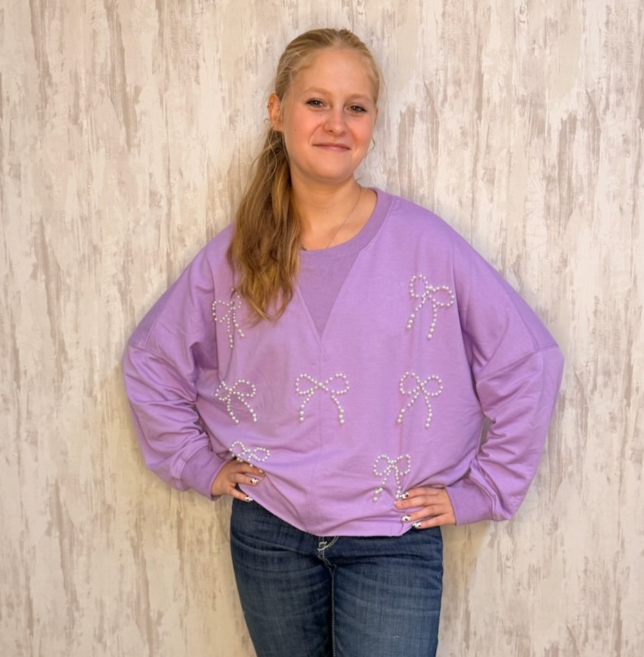 PRETTY IN PEARL PEARL LONG SLEEVE SHIRT