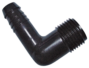 BLACK POLY MNPTXBARB ELBOW 1/2"