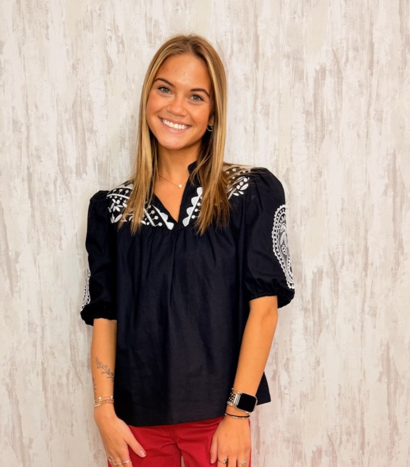 HUMPHRY EMBROIDERED TOP