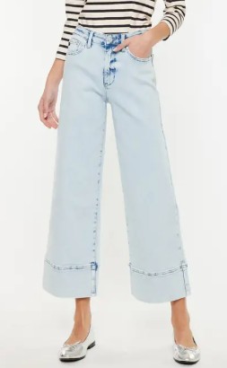 HI RISE CROP WIDE LEG JEAN