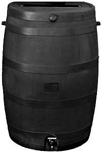 BLACK RAIN BARREL 50GAL