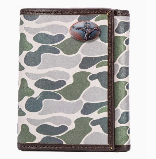 OS GRN TRIFOLD LEATHER WALLET