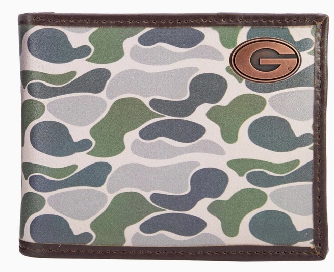 OS GRN BIFOLD LEATHER WALLET