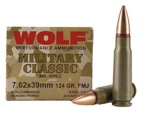 WOLF MC 7.62X39 124GRAIN FMJ 20 ROUNDS