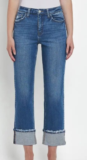 VIC HI CUFF STRAIGHT JEAN