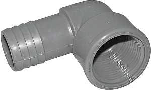 GRAY PVC 90DEG PIPE ELBOW 3/4"