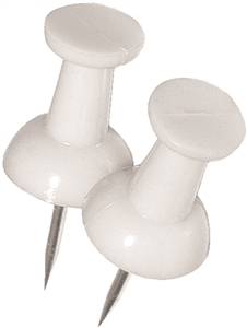 WHITE PUSH PINS 5IN