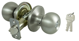 STEEL ENTRY KNOB LOCKSET KA3