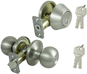 SS DEADBOLT & ENTRY LOCKSET