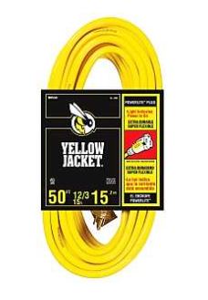 YELLOW EXTENSION CORD 12AWG 50'