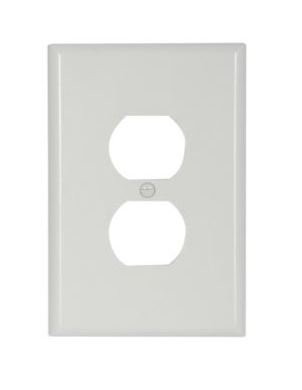 WHITE 1-GANG RECEPTACLE WALLPLATE