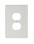 WHITE 1-GANG RECEPTACLE WALLPLATE