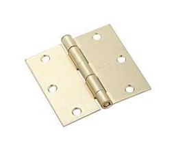 BRASS SQUARE DOOR HINGE 3.5IN