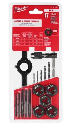 BLACK OXIDE 17PC TAP & DIE SET