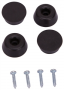 BLACK RUBBER LEG TIPS 7/8IN