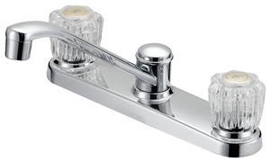 CHROME 2-HANDLE KITCHEN FAUCET
