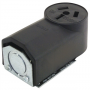 BLACK POWER RECEPTACLE 125/250V