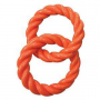 ORANGE 2-RING RUBBER DOG TOY