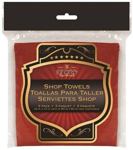 RED COTTON SHOP TOWELS 3PK