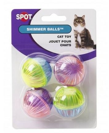 SHIMMER BALLS CAT TOY 4PCK