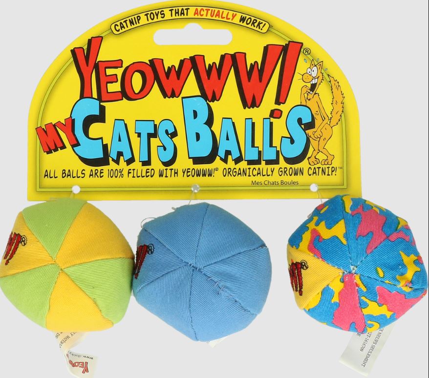 YEOWWW MY CAT BALLS CATNIP 3PK
