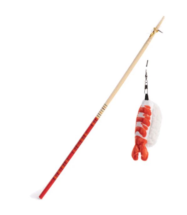 SUSHI TEASHER W/SHRIMP CAT TOY