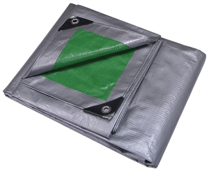 GREEN/SILVER TARP 9X12FT