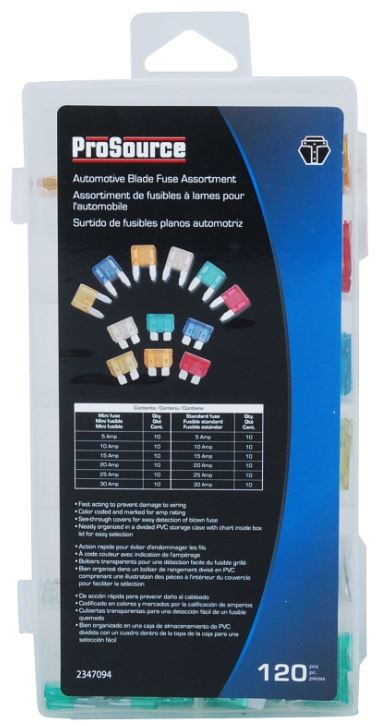 AUTOMOTIVE FUSE ASSORTMENT 120PC