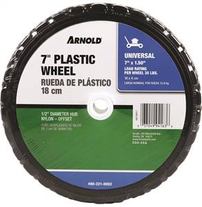 PLASTIC/RUBBER TREAD WHEEL 7IN