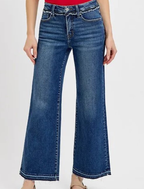 TUMMY CONTROL HI RISE WIDE ANKLE HEM JEAN