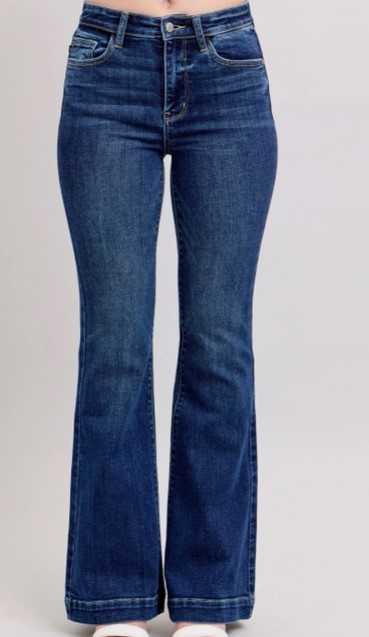 DARK HIGH RISE TROUSER FLARE