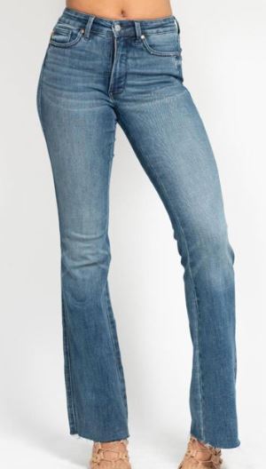 TUMMY CONTROL CUT HEM JEAN