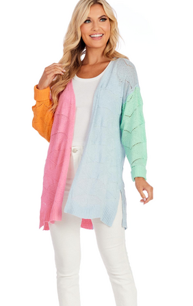 PARKER COLORBLOCK CARDIGAN