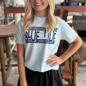 BLUE TIE DYE BLUE TIDE TEE