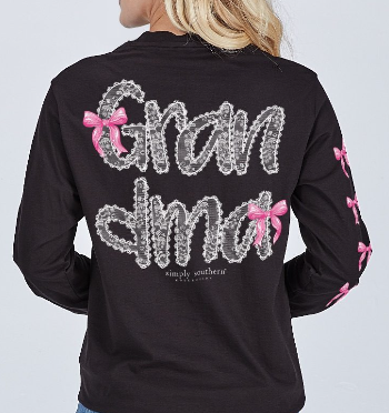 LONG SLEEVE GRANDMA BLACK TEE