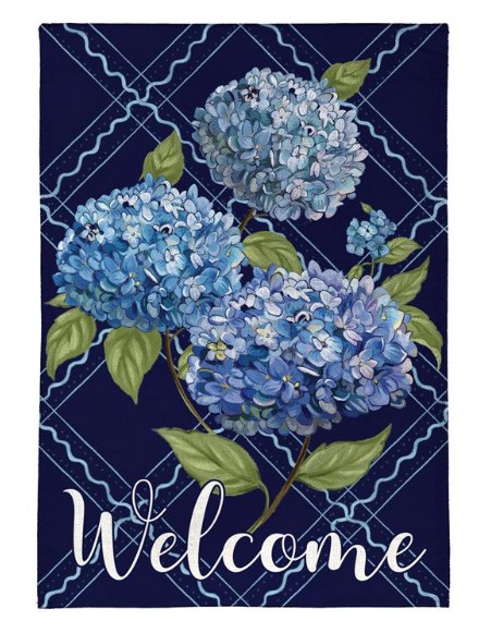 GILDED MEADOW BURLAP HOUSE FLAG