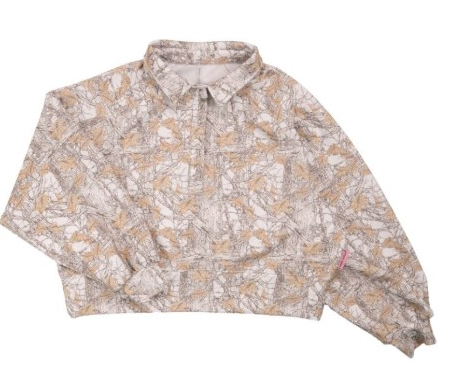 WHITE CAMO BUTTON TOP