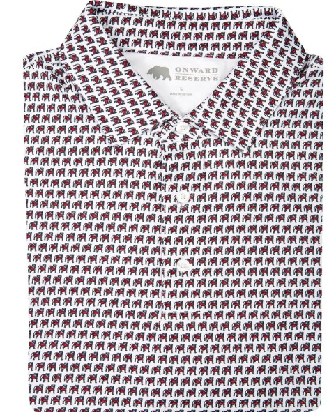 STANDING BULLDOG PRINT POLO